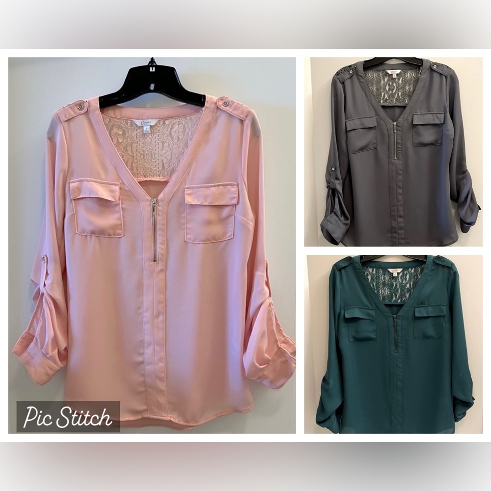3 Pairs of Candie's Lace Blouses Size SMALL Bundle